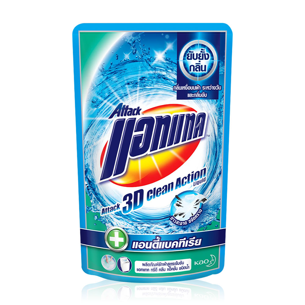 [Free Gift] Attack 3D Clean Action Liquid Laundry Detergent 400ml ( สินค้าหมดอายุ : 2026.02.18 ) 