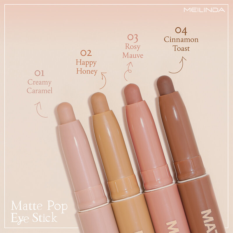 Mei Linda Matte Pop Eye Stick 1pc #04 Cinnamon Toast