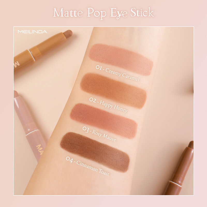 Mei Linda Matte Pop Eye Stick 1pc #04 Cinnamon Toast