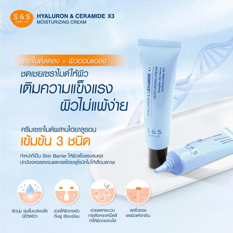SOS Hyaluron & Ceramide X3 Moisturizing Cream 30ml