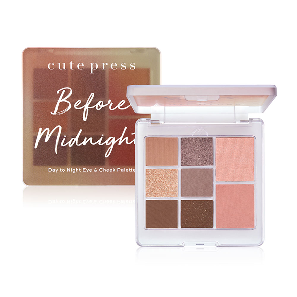 Cute Press Before Midnight Day To Night Eye & Cheek Palette 12.2g ( สินค้าหมดอายุ : 2025.07.13 ) 