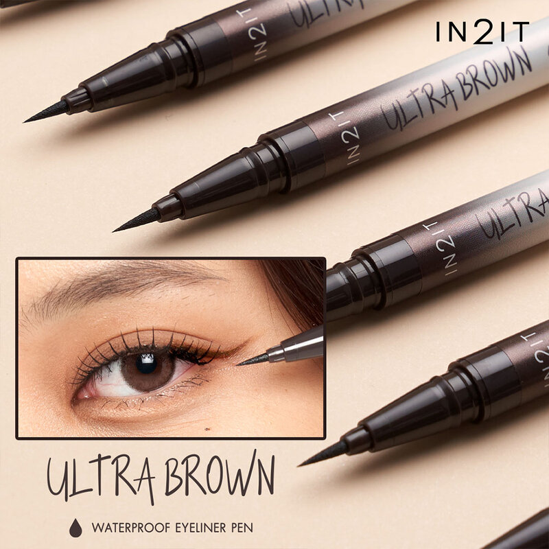 In2it Ultrabrow Waterproof Eyeliner Pen 0.7g #EUB02 Deep Brown