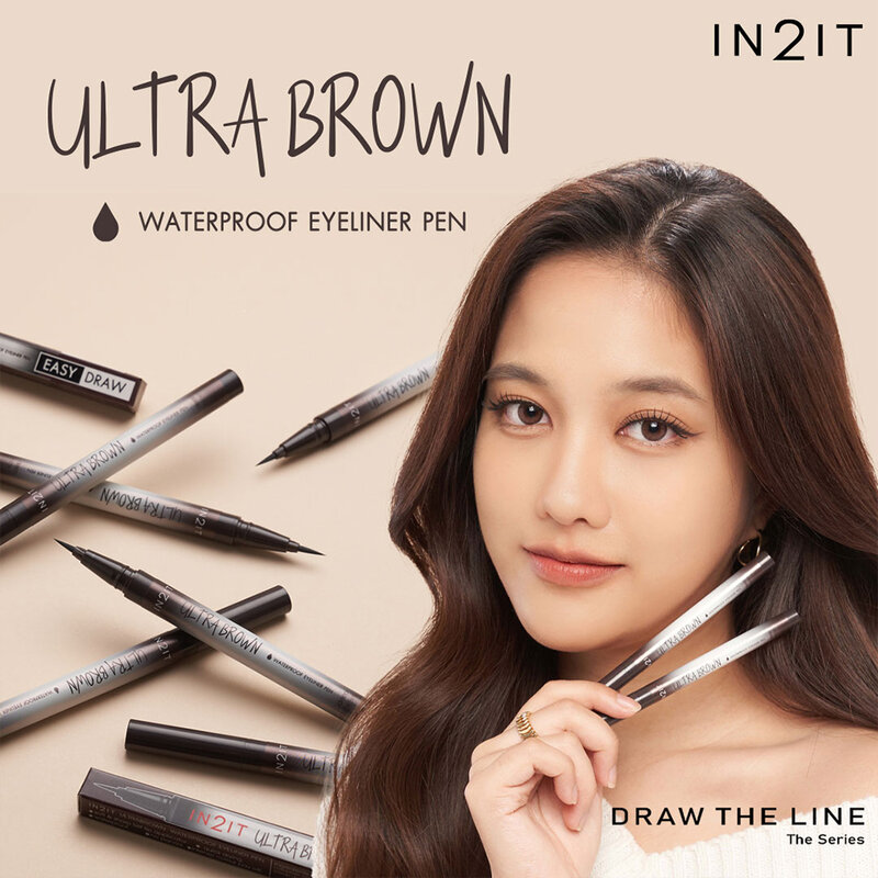In2it Ultrabrow Waterproof Eyeliner Pen 0.7g #EUB02 Deep Brown