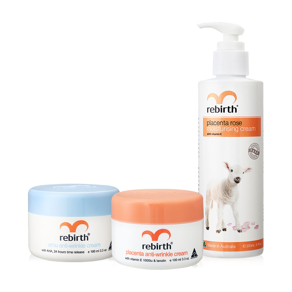 Rebirth Placenta & Emu Anti-Wrinkle Set [100ml x 2pcs] [Free! Body Lotion 200ml]