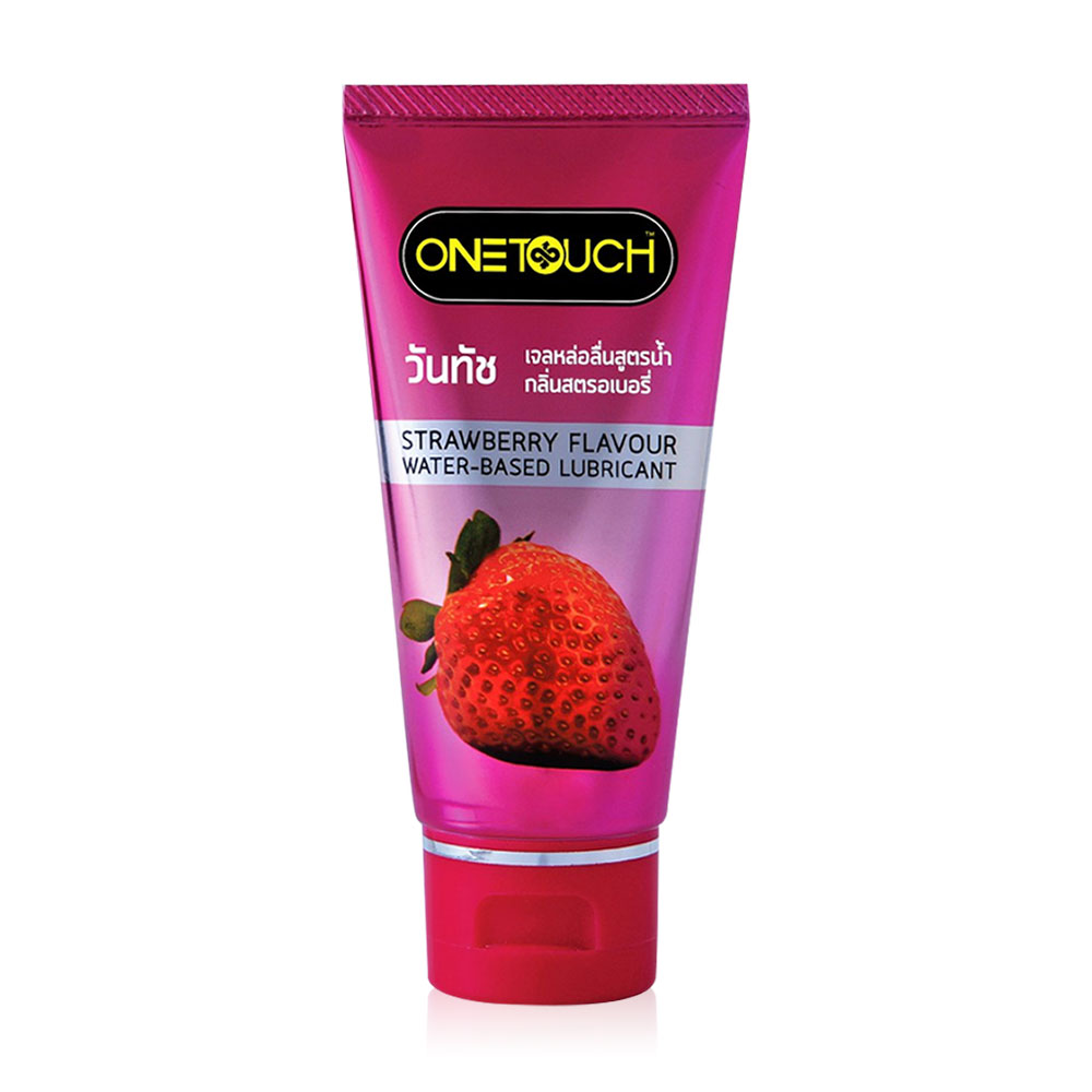 Onetouch Strawberry Flavour Water-Base Lubricant 75ml