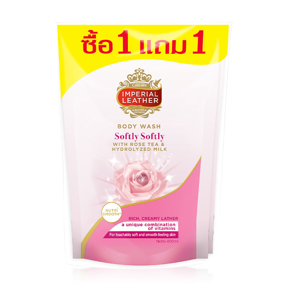 Cussons Imperial Leather Body Wash Softly Softly Refill [400ml x 2pcs] #Pink