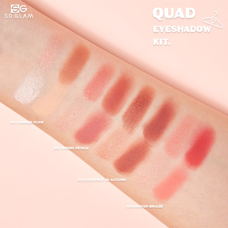 So Glam Quad Eyeshadow Kit 8g #102 Spring Petals