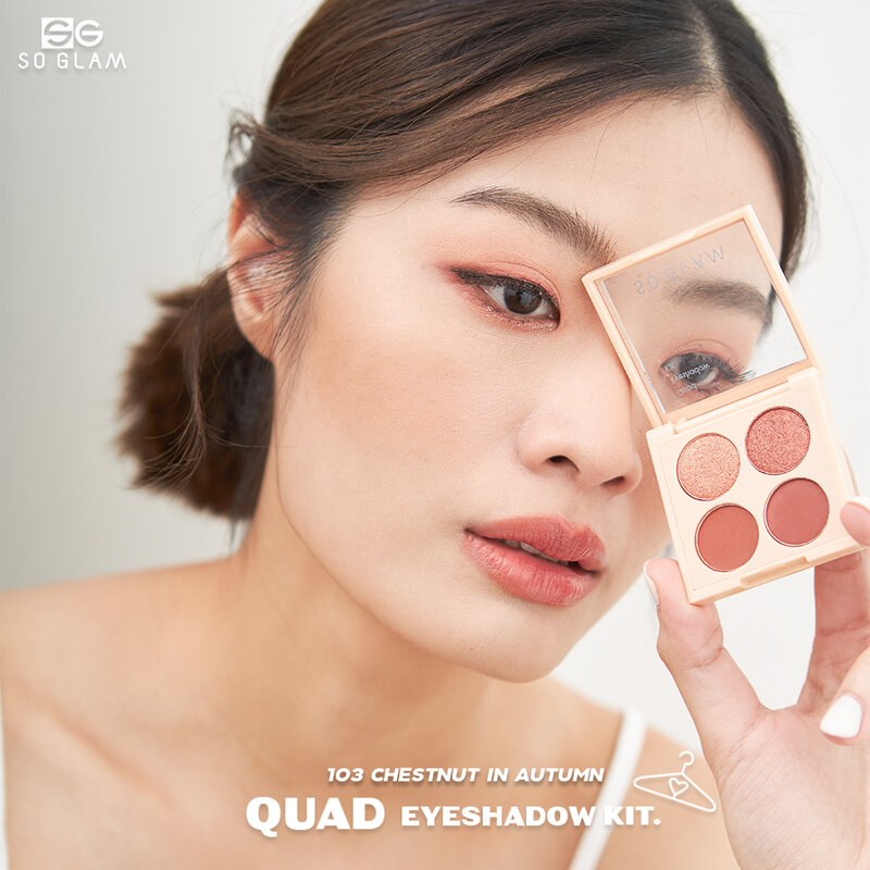 So Glam Quad Eyeshadow Kit 8g #103 Chestnut In Autumn ( สินค้าหมดอายุ : 2026.02.01 ) 