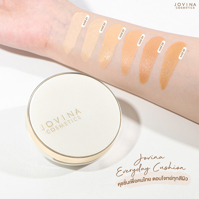 JOVINA COSMETICS Everyday Perfecting Cushion Long Wear SPF 25 PA+++ 15g #01 Creme