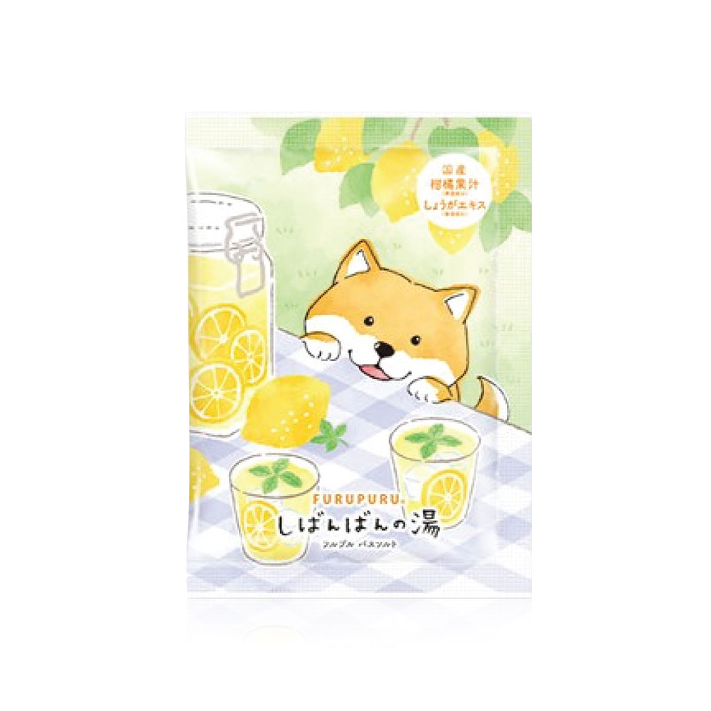 FURUPURU Shibanban Bath Salt 60g #Lemon Ginger