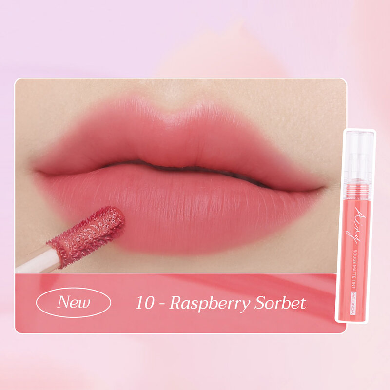 Mei Linda Airy Rouge Matte Tint 4.3g #10 Raspberry Sorbet ( สินค้าหมดอายุ : 2026.01.19 ) 