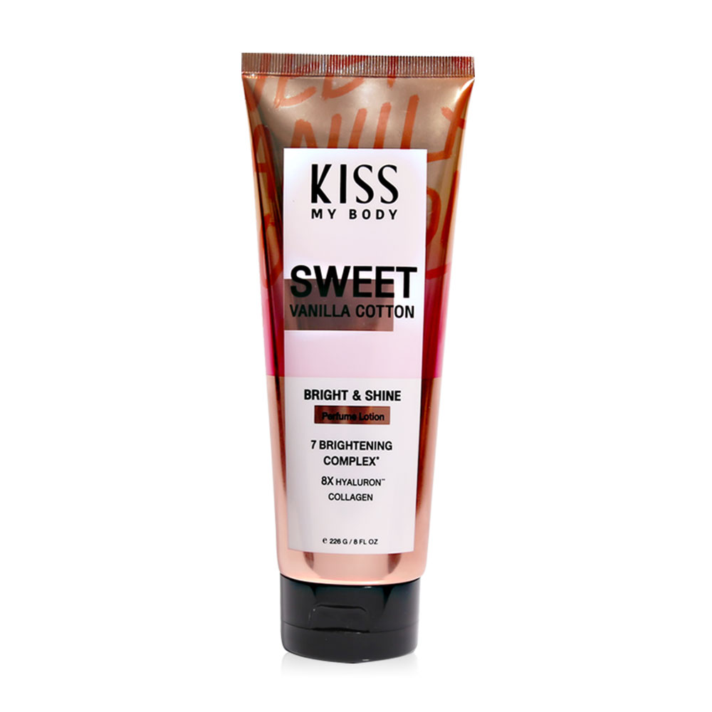 KISS MY BODY Bright & Shine Perfume Lotion 226ml #Sweet Vanilla Cotton ( สินค้าหมดอายุ : 2025.09.01 ) 
