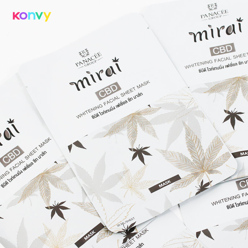 PANACEE Mirai Whitening Facial Sheet Mask [30ml x 5pcs] #White