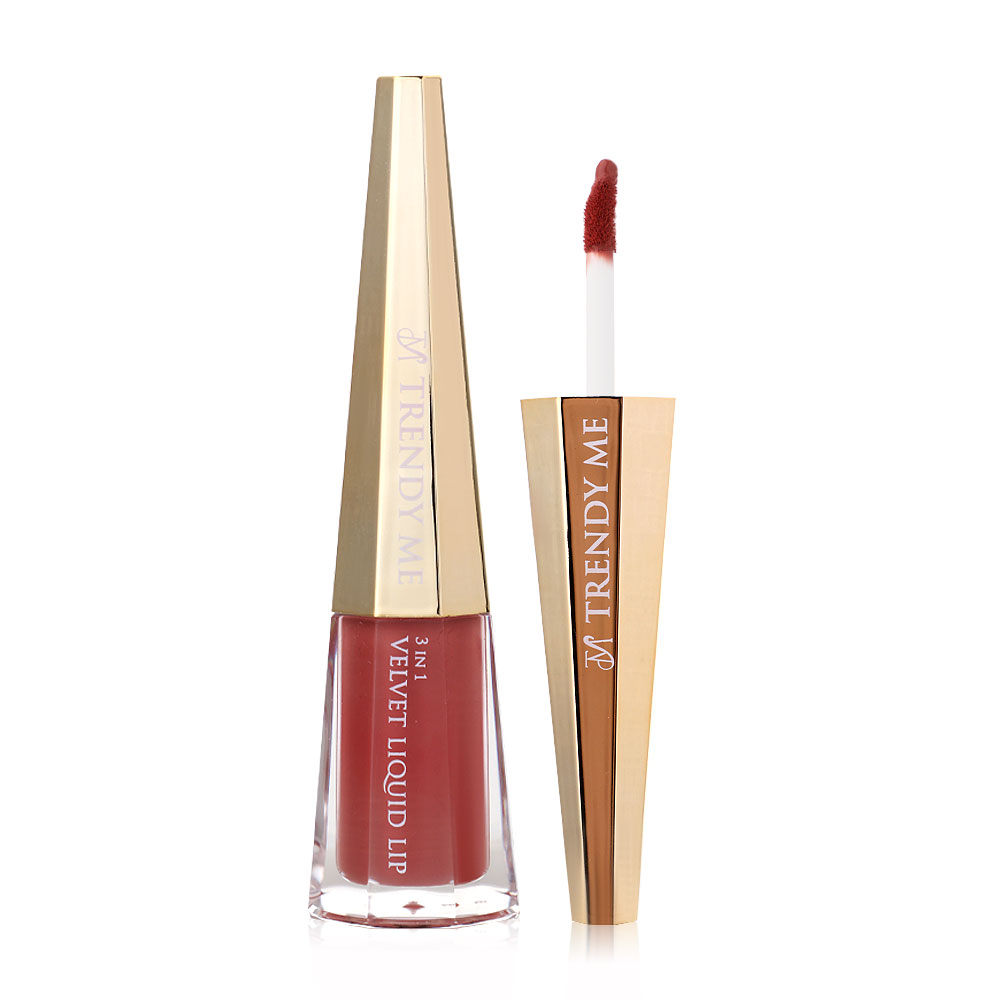 Trendy Me 3 in 1 Velvet Liquid Lip 5ml #T01 Sweety Peach