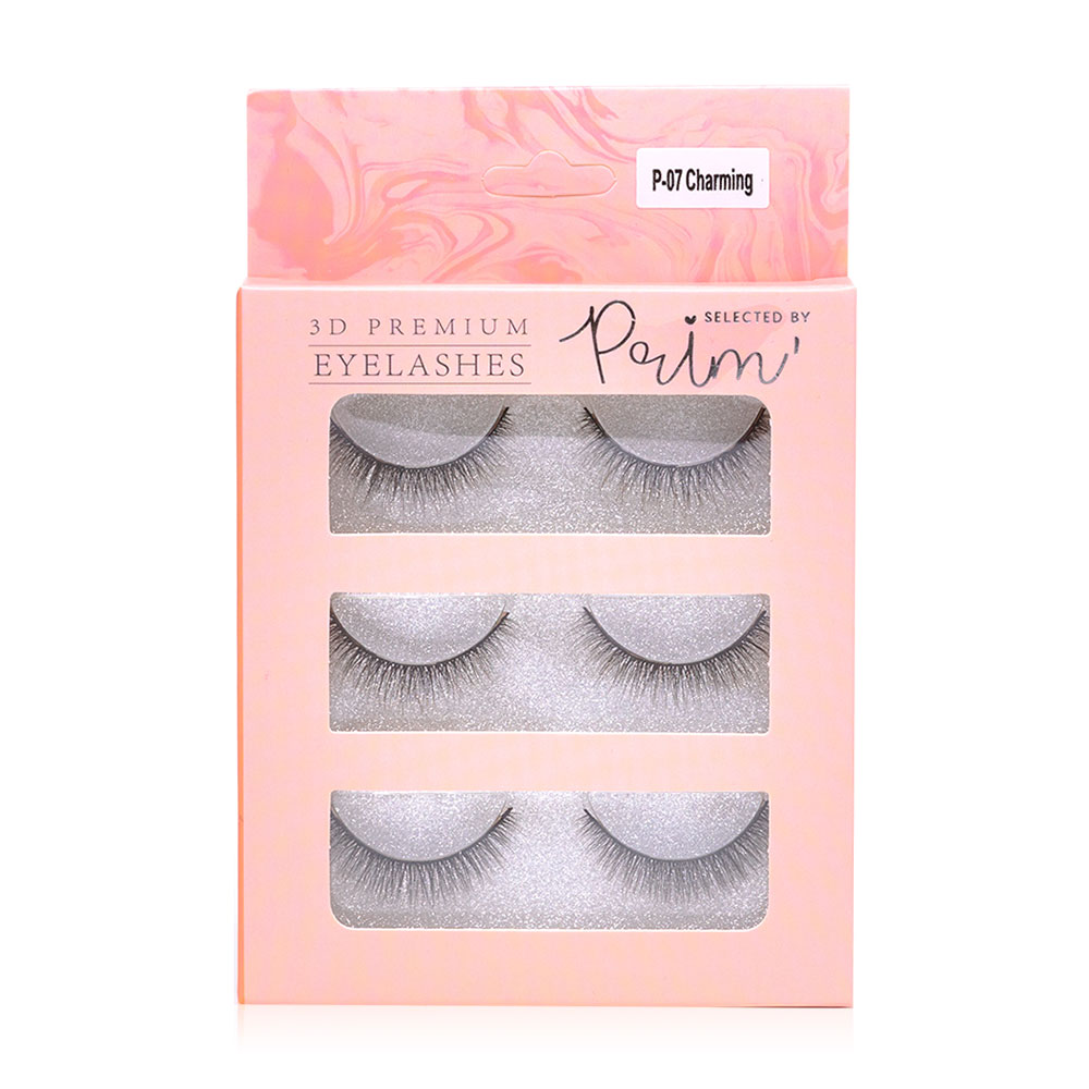 Selected by Prim' 3D Premium Eyelashes 3 Pairs #P-07 Charming