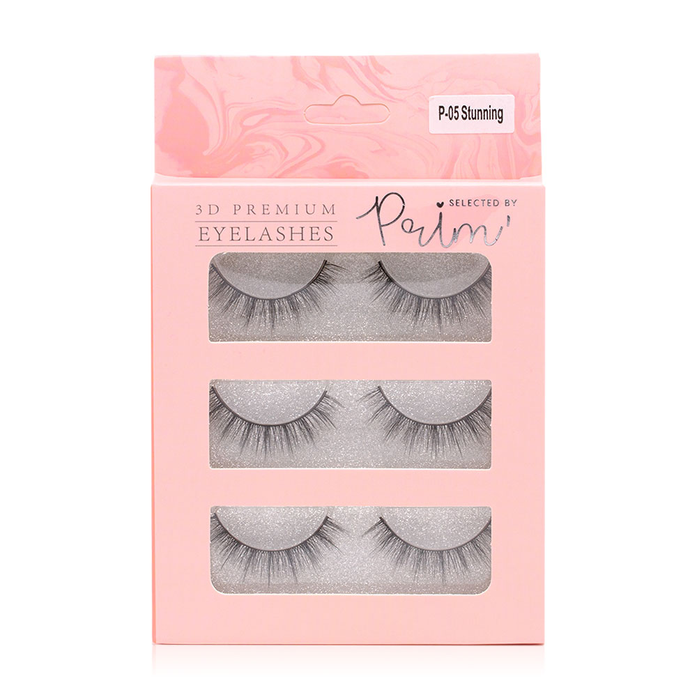 Selected by Prim' 3D Premium Eyelashes 3 Pairs #P-05 Stunning