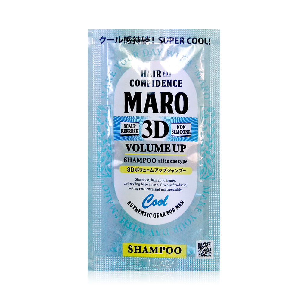 Maro 3D Volume Up Shampoo Cool 10ml (Sample Sachet)