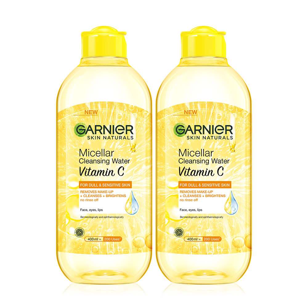 Garnier Micellar Cleansing Water Vitamin C [400ml x 2pcs]