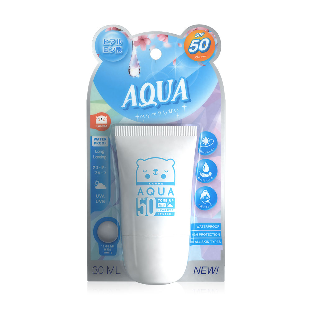 Kanda UV AQUA Sunscreen White Tone Up SPF50/PA+++ 30ml