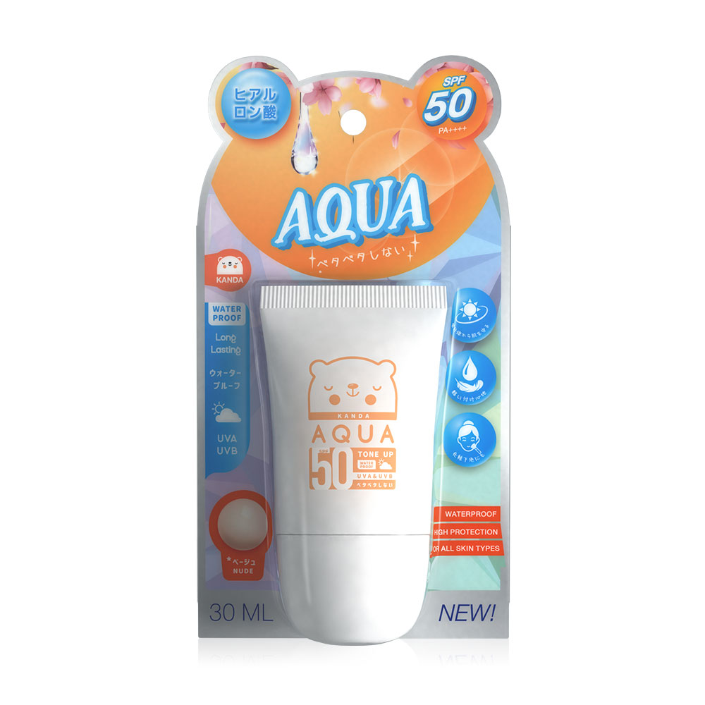 Kanda UV AQUA Sunscreen Nude Tone Up SPF50/PA+++ 30ml