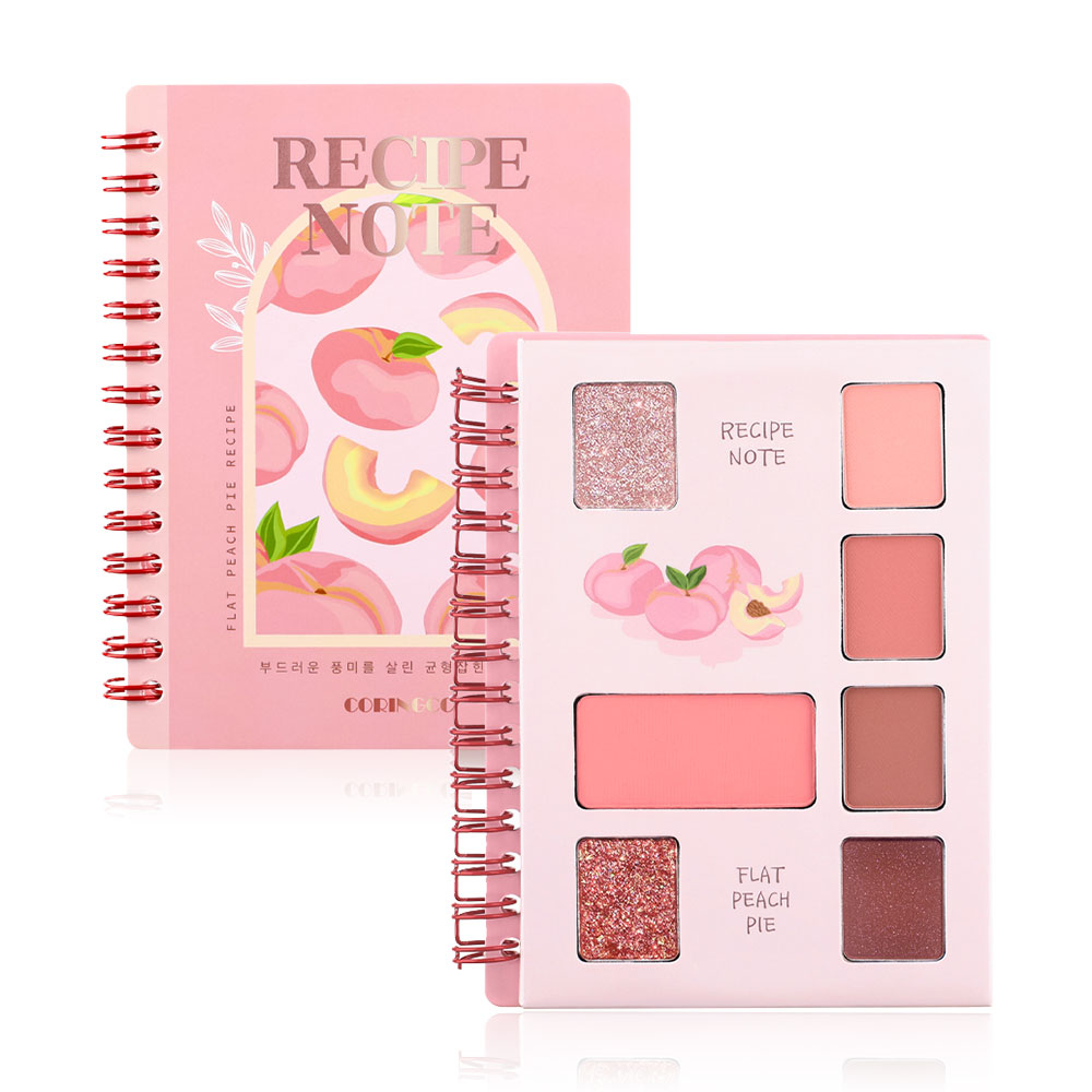 CORINGCO COSMETICS Recipe Note Eyeshadow Palette 10g #01 Flat Peach Pie