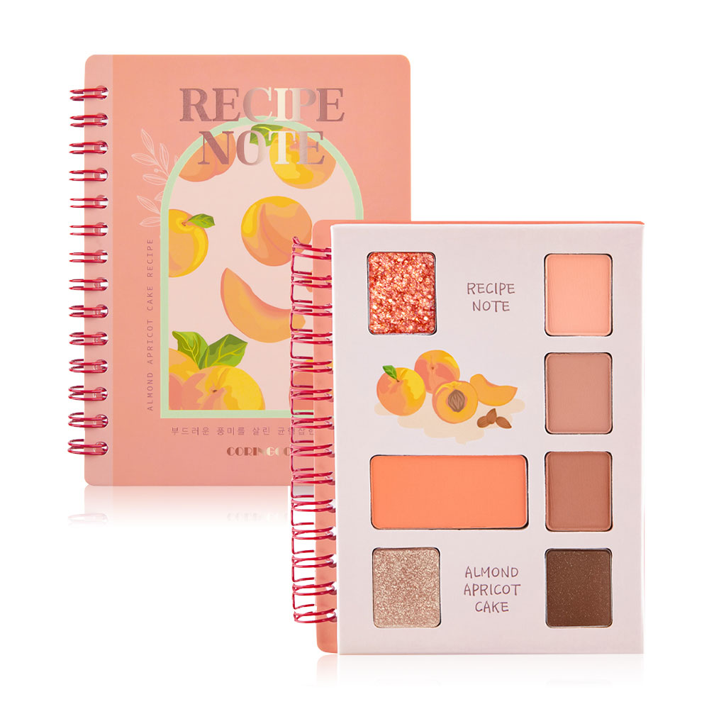 CORINGCO COSMETICS Recipe Note Eyeshadow Palette 10g #02 Almond Apricot Cake ( สินค้าหมดอายุ : 2025.06.22 ) 