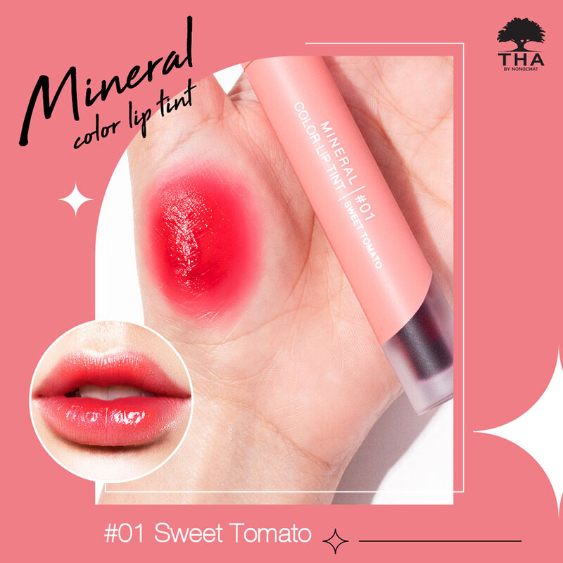 THA By Nongchat Mineral Color Lip Tint 1.9g #01 Sweet Tomato