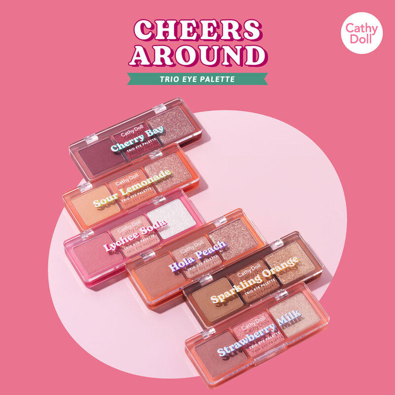 Cathy Doll Cheers Around Trio Eye Palette [2g x 3Colors] #01 Lychee Soda