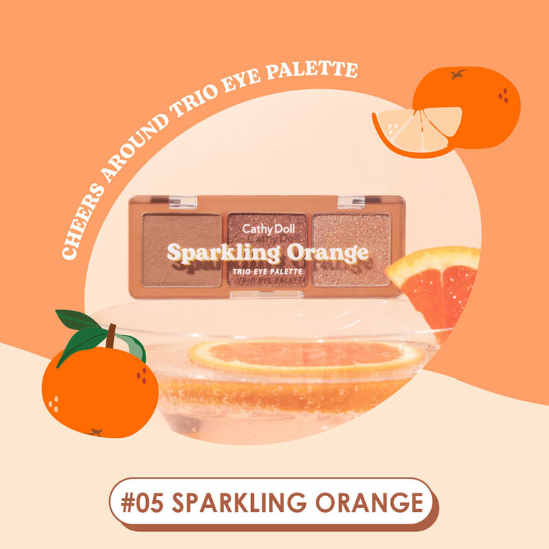 Cathy Doll Cheers Around Trio Eye Palette [2g x 3Colors] #05 Sparkling Orange