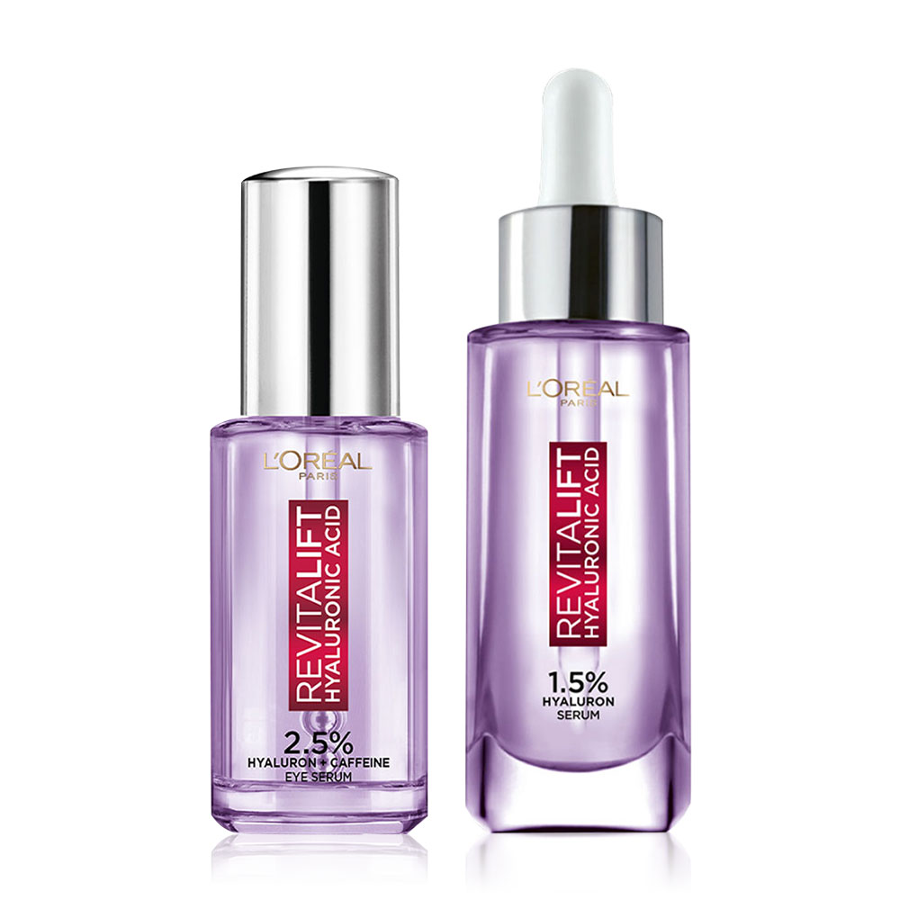 Loreal Paris Set 2 Items Revitalift Hyaluronic Acid Serum 30ml + Revitalift Hyaluron Eye Serum 20ml