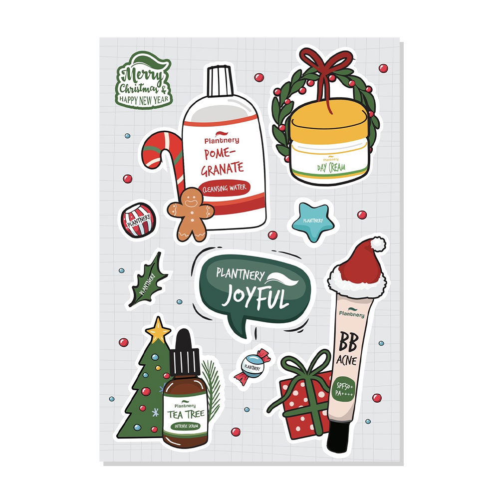 [Free Gift] Plantnery Merry Christmas Sticker 1pc