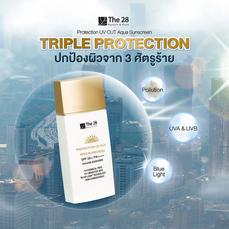 THE28 Protection UV Cut Aqua Sunscreen SPF50+ PA++++ 40ml