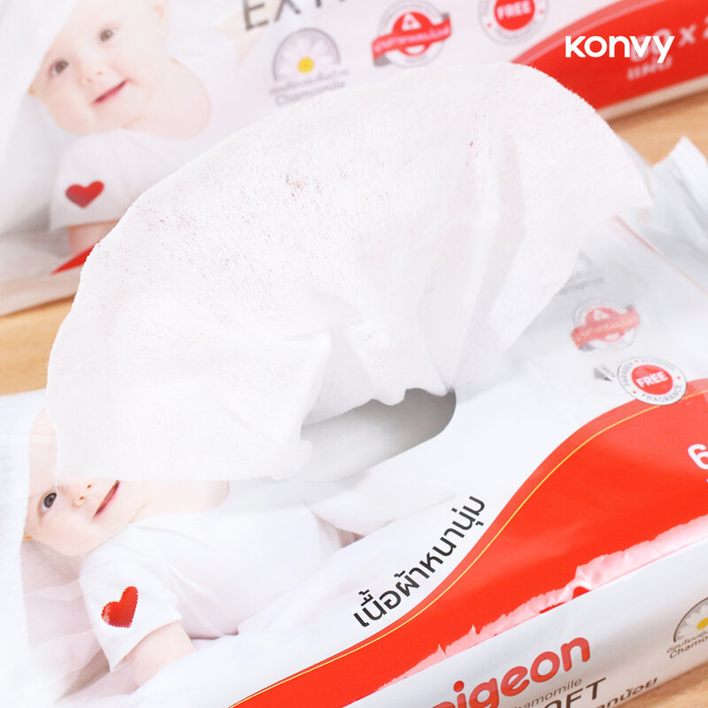 Pigeon Baby Wipes Chamomile Extra Soft [60 Sheets x 2pcs]
