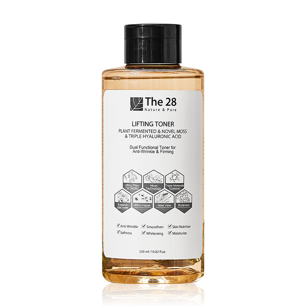 THE28 Lifting Toner Plant Fermented & Novel Moss & Triple Hyaluronic Acid 320ml