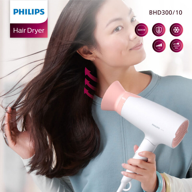 Philips Hair Dryer 1600W 1pc #BHD300/10