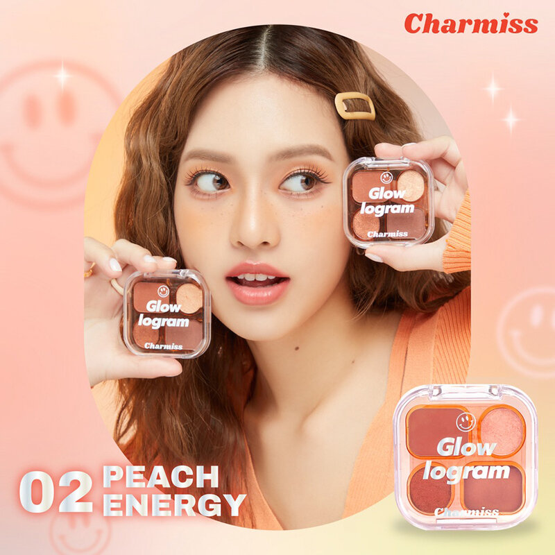 Charmiss Glowlogram Eyeshadow Palette 4g #02 Peach Energy