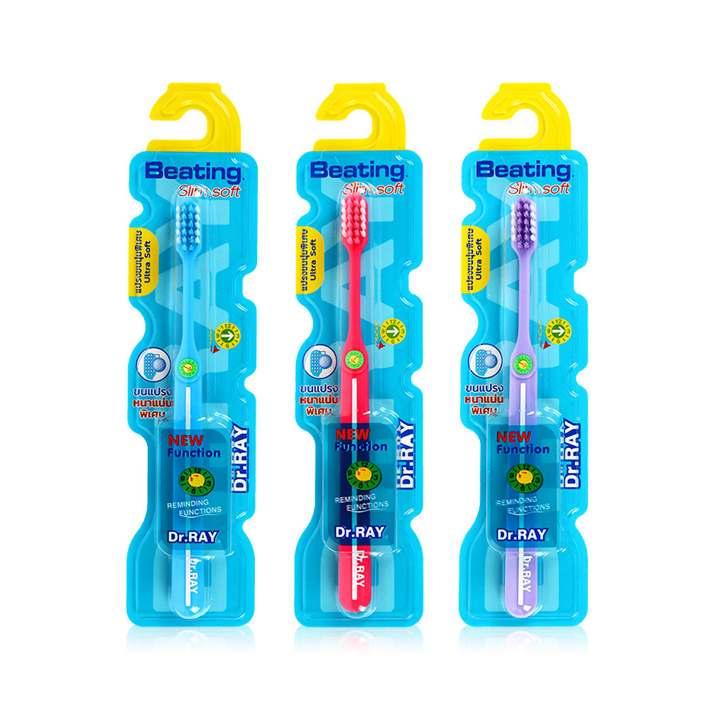 Dr.ray Toothbrush Beating D6 1pc [Random Colors]