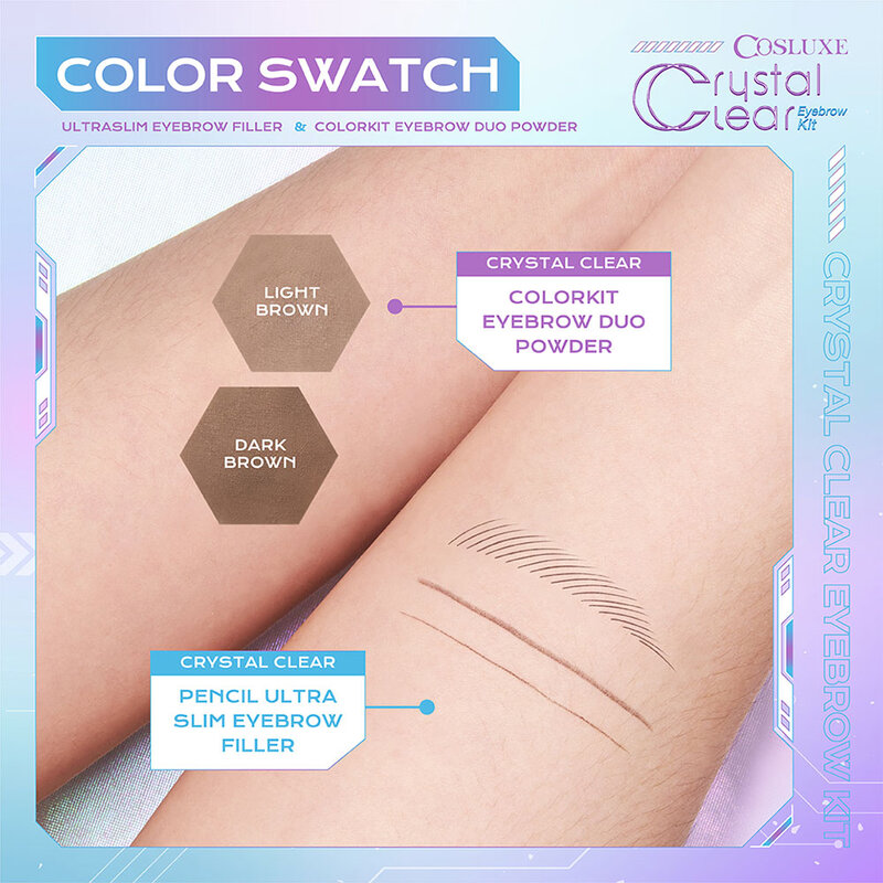Cosluxe Crystal Clear Eyebrow Kit 3.5g+0.01g