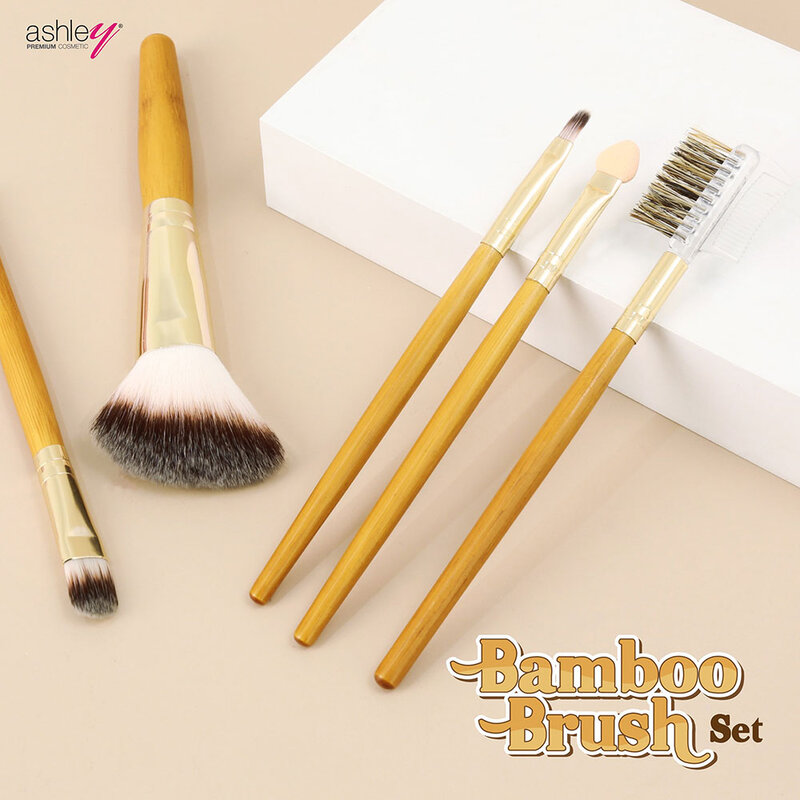 Ashley Set Brush Bamboo 5pcs #No.01 Gold
