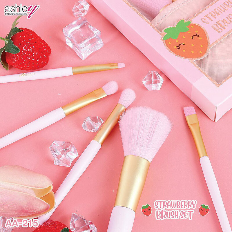 Ashley Strawberry Brush Set 5 Items