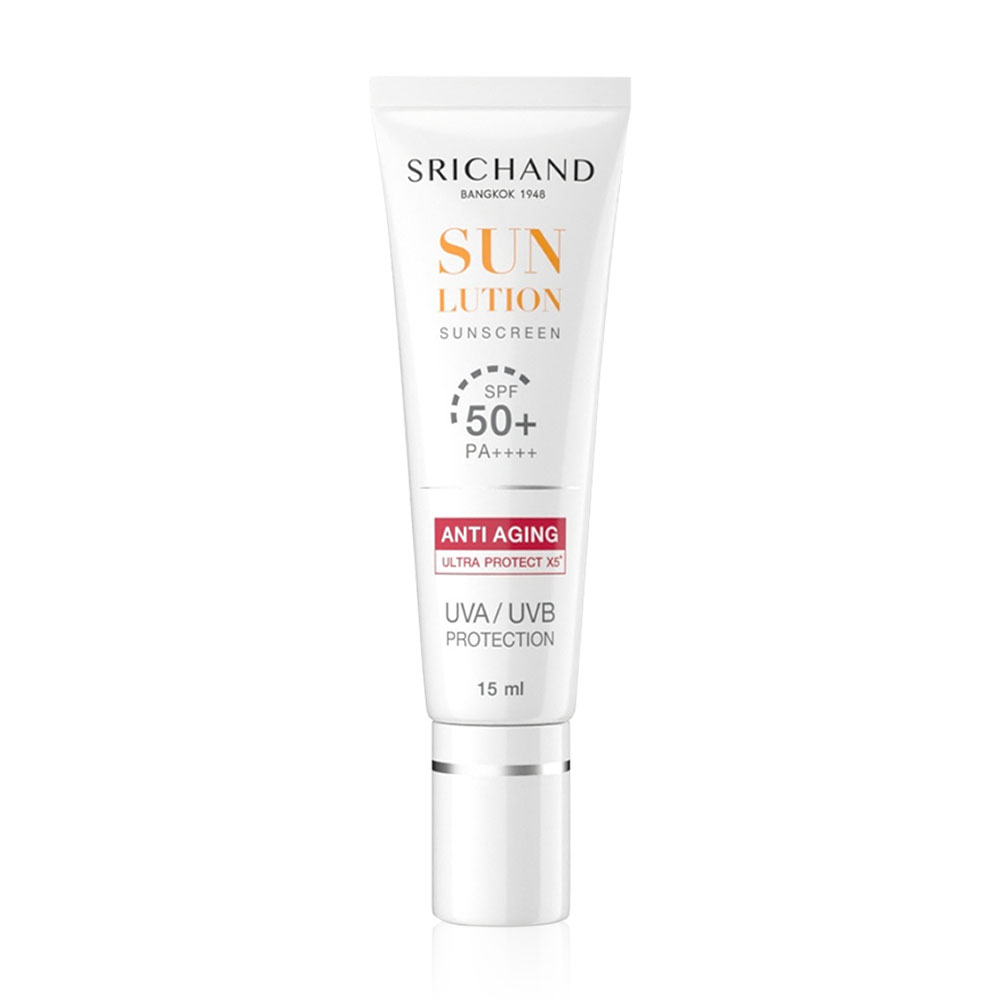 Srichand Sunlution Anti Aging Sunscreen SPF50+ PA++++ 15ml ( สินค้าหมดอายุ : 2026.01.01 ) 