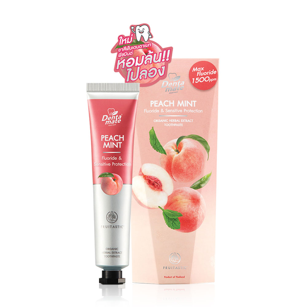 [Free Gift] Dentamate Peach Mint Herbal Extract Toothpaste 30g
