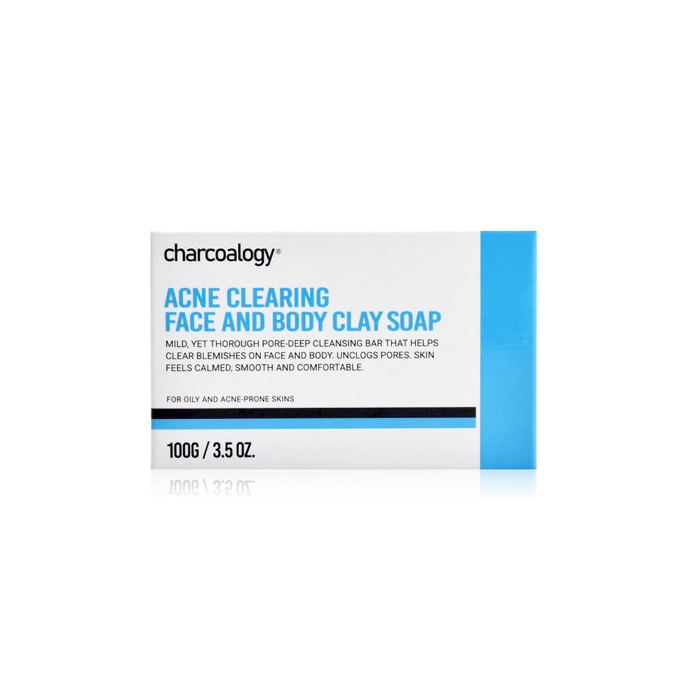 Charcoalogy Acne Clearing Face and Body Clay Soap 100g