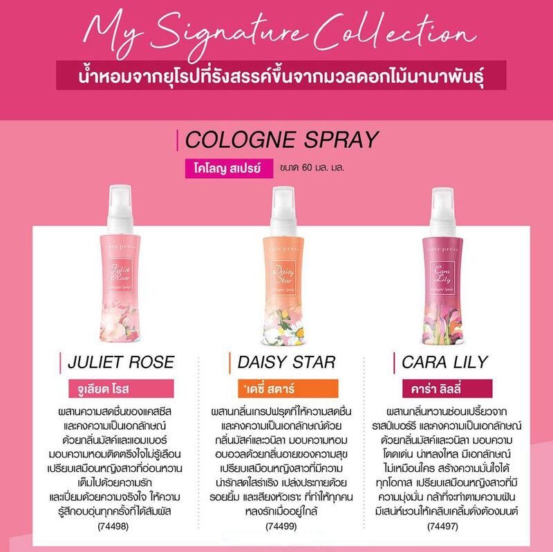 Cute Press Cara Lily Cologne Spray 60ml