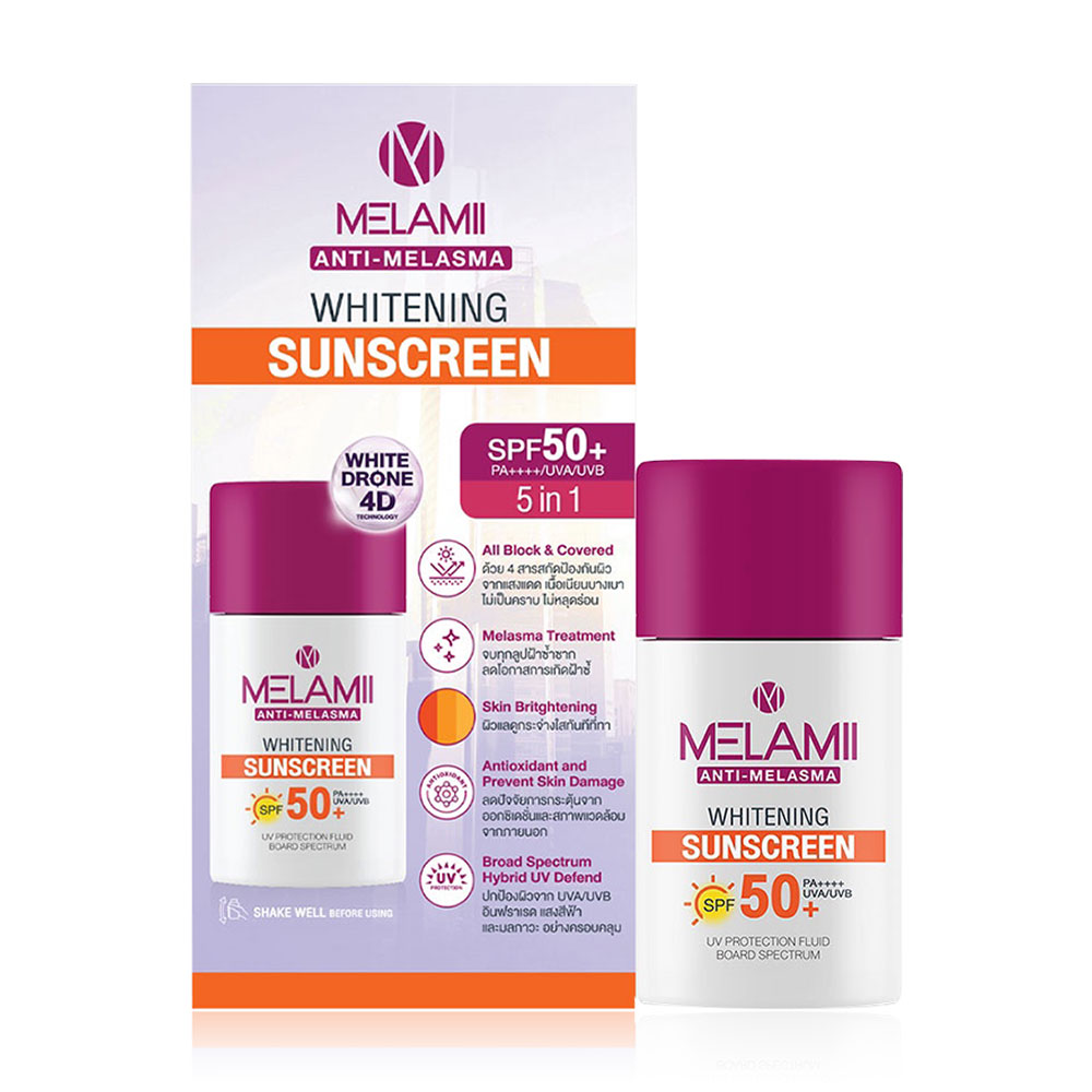 Melamii Anti Melasma Sunscreen SPF50+ PA+++ 30ml ( สินค้าหมดอายุ : 2026.03.18 ) 