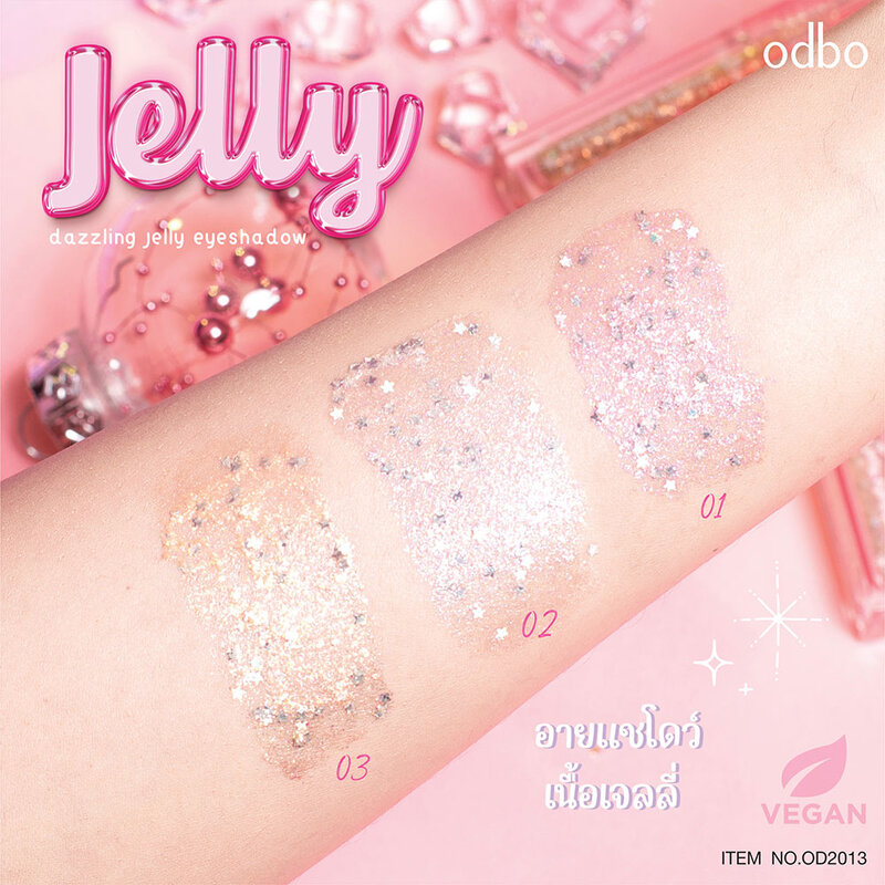 ODBO Dazzling Jelly Eyeshadow 3g #01 Pink Star