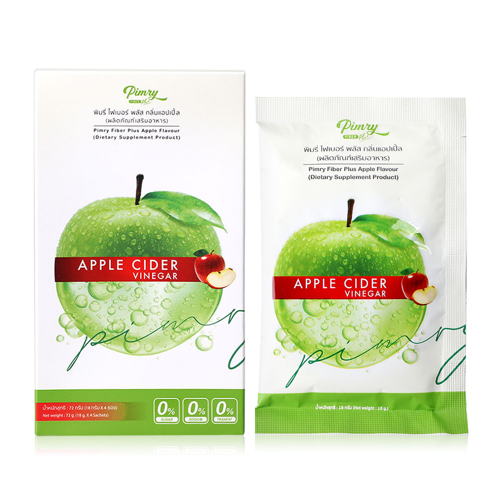 PIMRYPIE Fiber Plus Apple Flavour [18g x 4 Sachets]