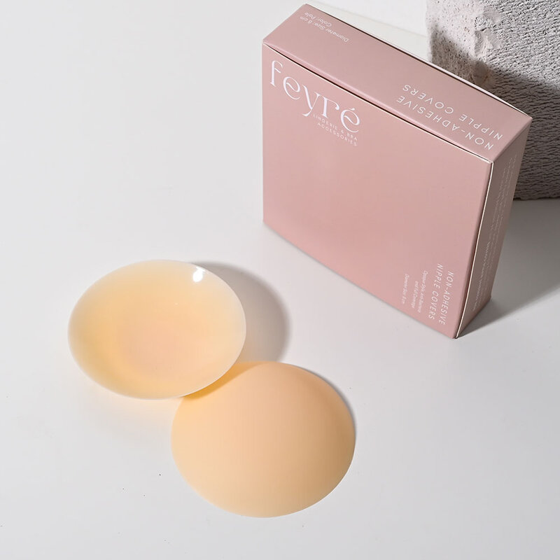 Feyre Opaque Non-Adhesive Nipple Covers 8cm #Pale