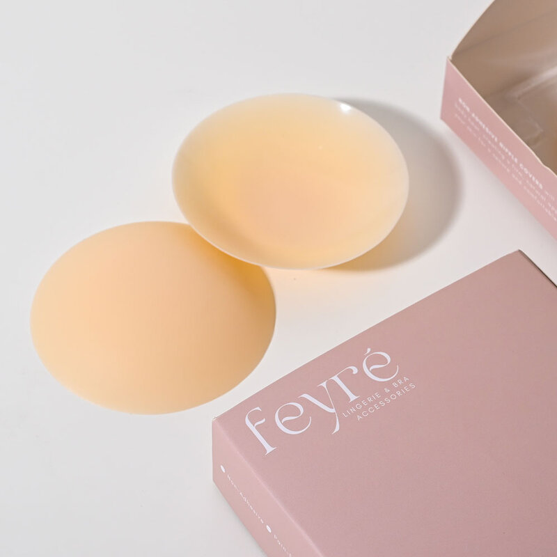 Feyre Opaque Non-Adhesive Nipple Covers 8cm #Pale