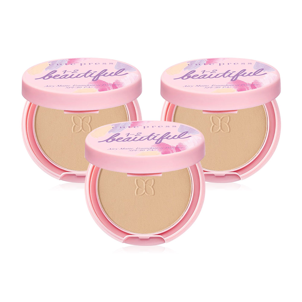 Cute Press 1-2-Beautiful Airy Matte Foundation Powder SPF30/PA+++ [5g x 3pcs] #02